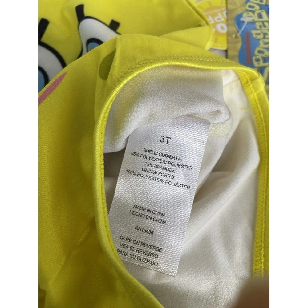 SpongeBob SquarePants One Piece Swim Swimsuit Swimwear Toddler Girls Size 3T